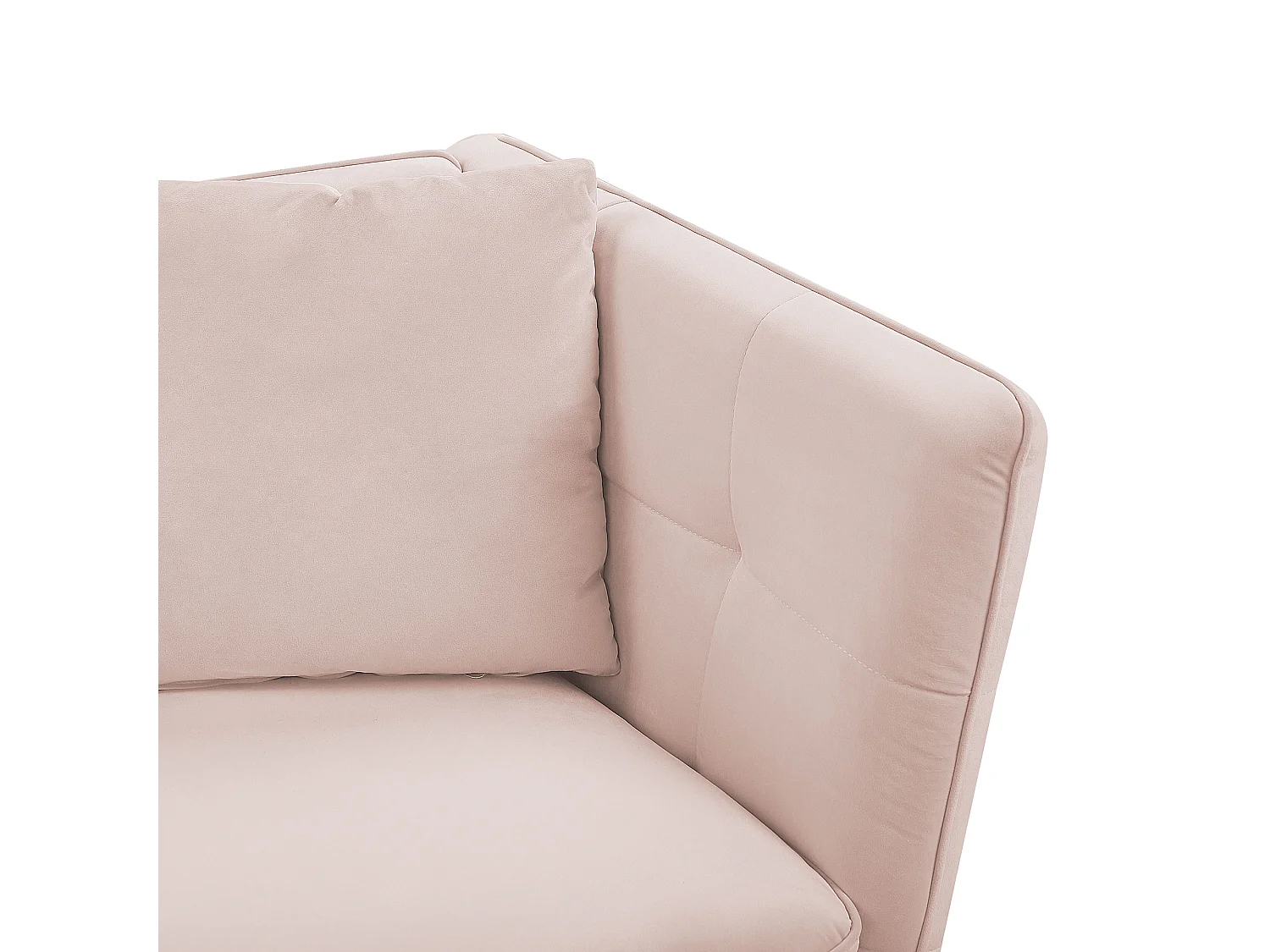 Bank FREDERICA Fluweel Roze 3-zitter