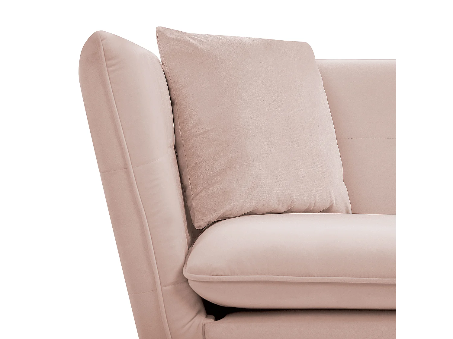 Bank FREDERICA Fluweel Roze 3-zitter