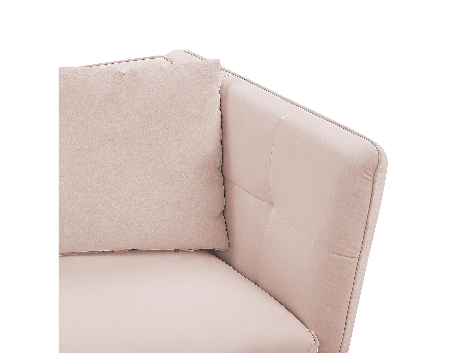 Bank FREDERICA Fluweel Roze 3-zitter