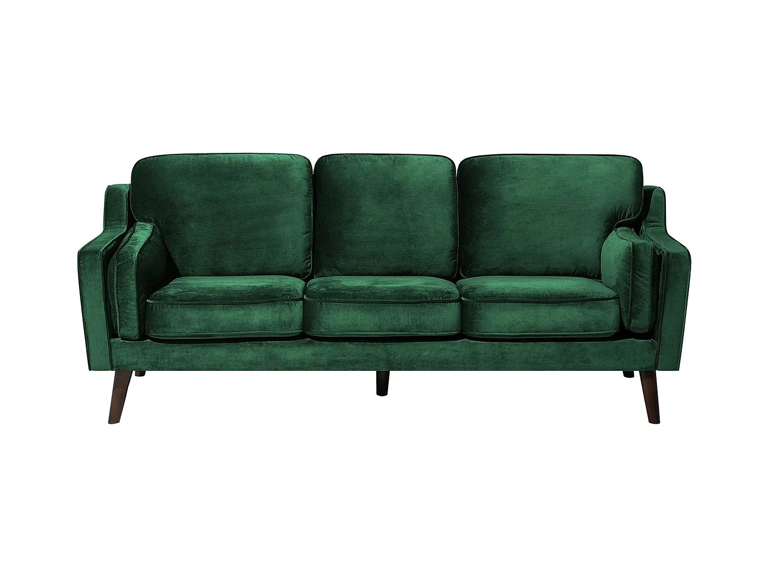 Modernes Sofa aus Samtstoff in Grün Couch 3-Sitzer Lokka