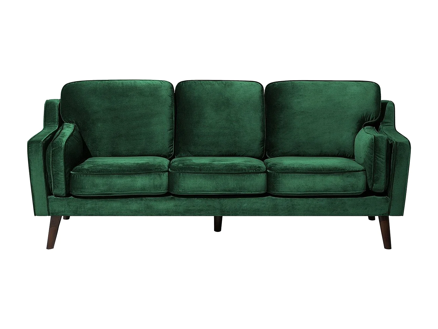 Modernes Sofa aus Samtstoff in Grün Couch 3-Sitzer Lokka