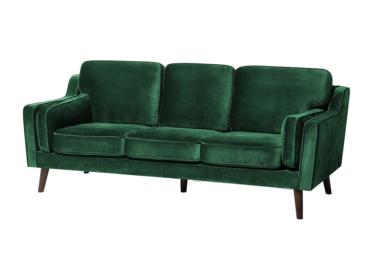 Modernes Sofa aus Samtstoff in Grün Couch 3-Sitzer Lokka