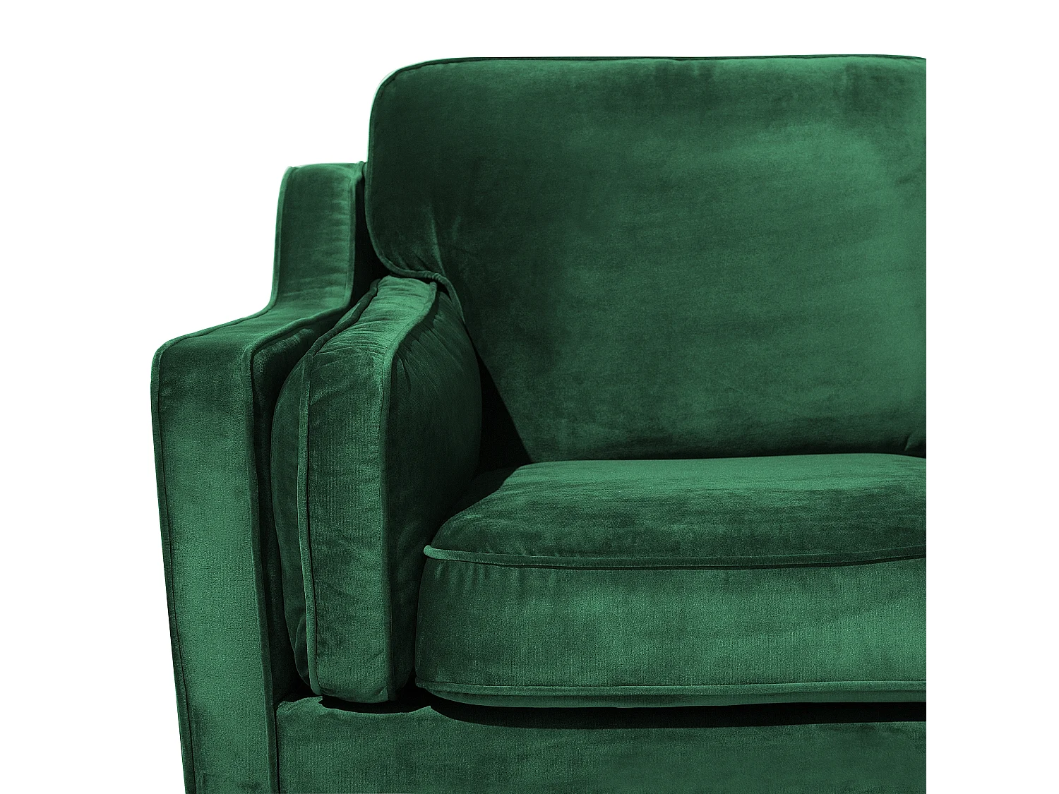 Sofá LOKKA Veludo Verde esmeralda 3 lugares