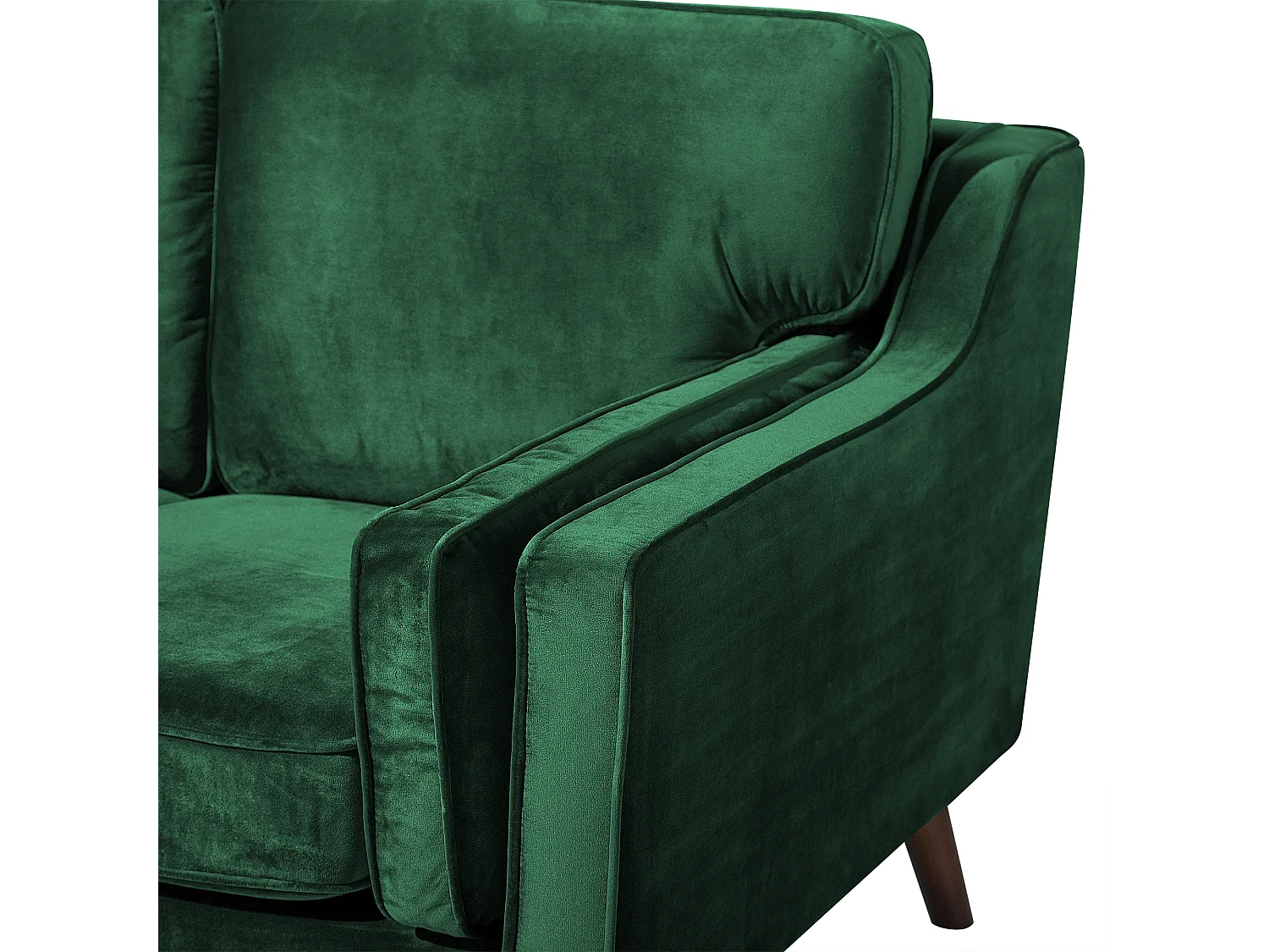 Sofá LOKKA Veludo Verde esmeralda 3 lugares