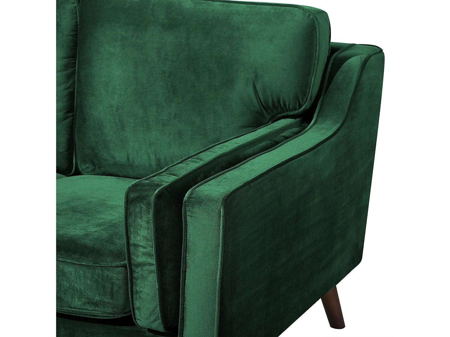 Modernes Sofa aus Samtstoff in Grün Couch 3-Sitzer Lokka