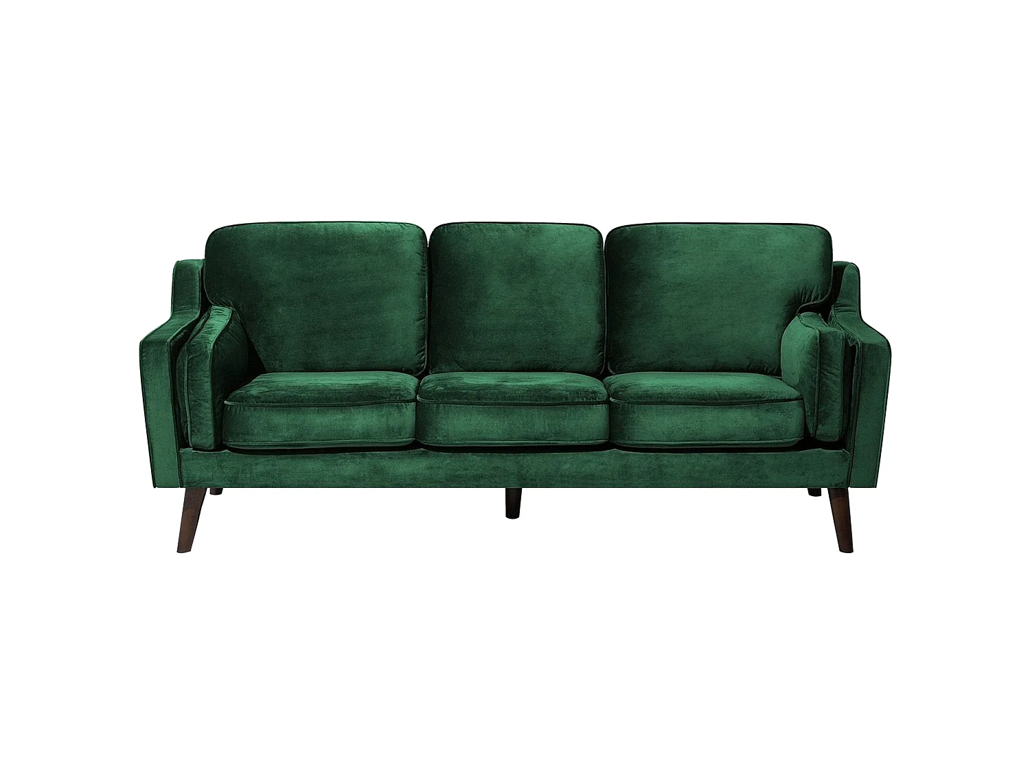 Sofa LOKKA Samtstoff Smaragdgrün 3-Sitzer