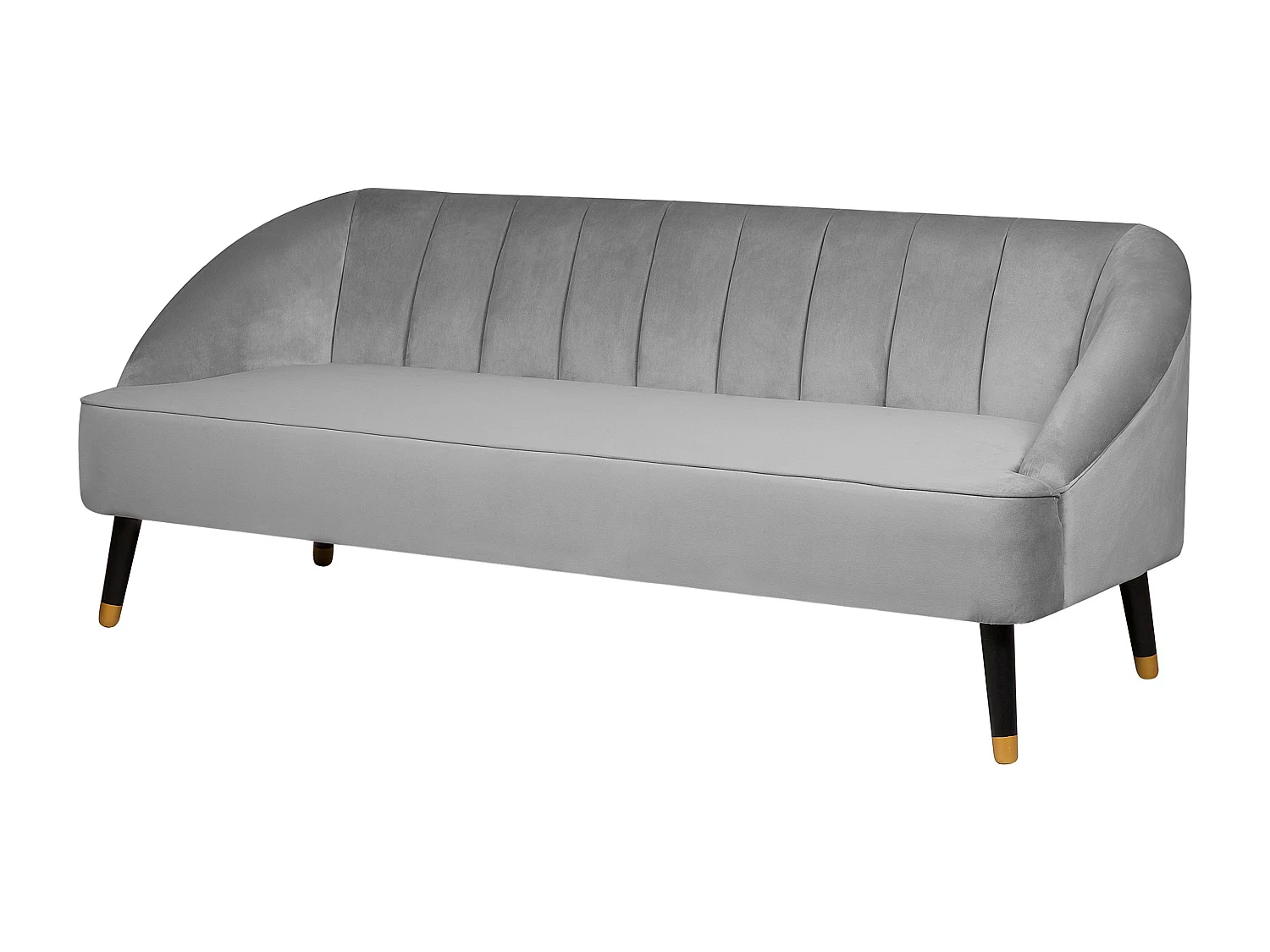 Sofá ALSVAG Terciopelo Gris claro 3 plazas