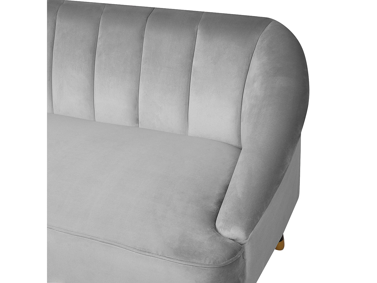 Divano ALSVAG Velluto Grigio chiaro 3 posti