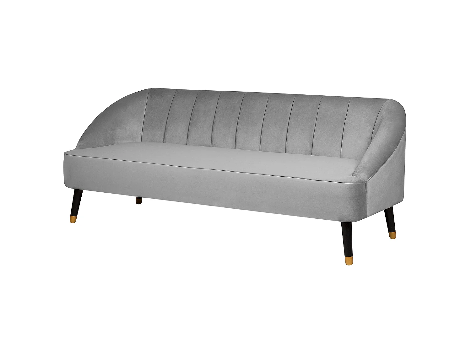 Soffa 3-sits ALSVAG Sammet Ljusgrå