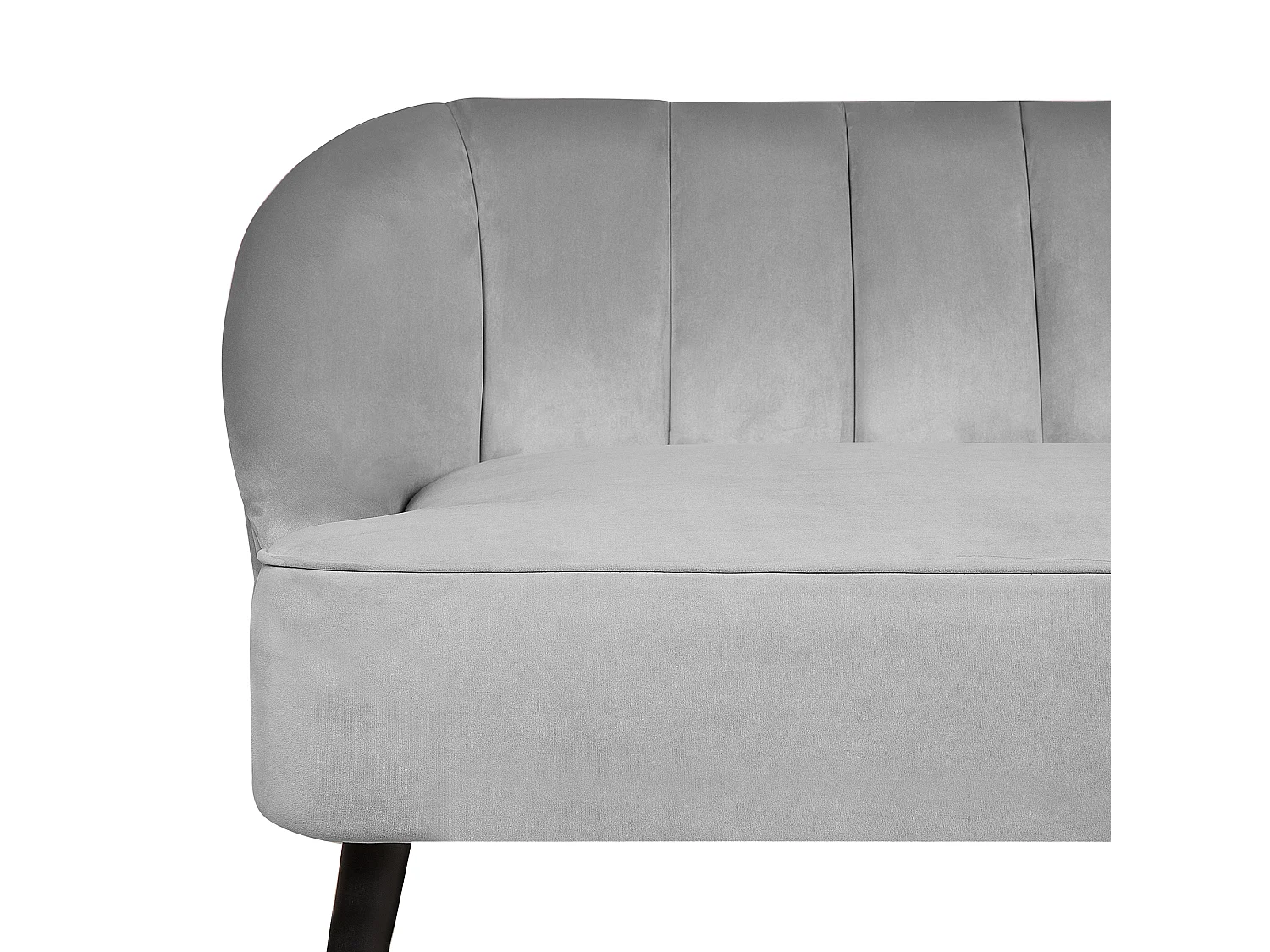 Soffa 3-sits ALSVAG Sammet Ljusgrå