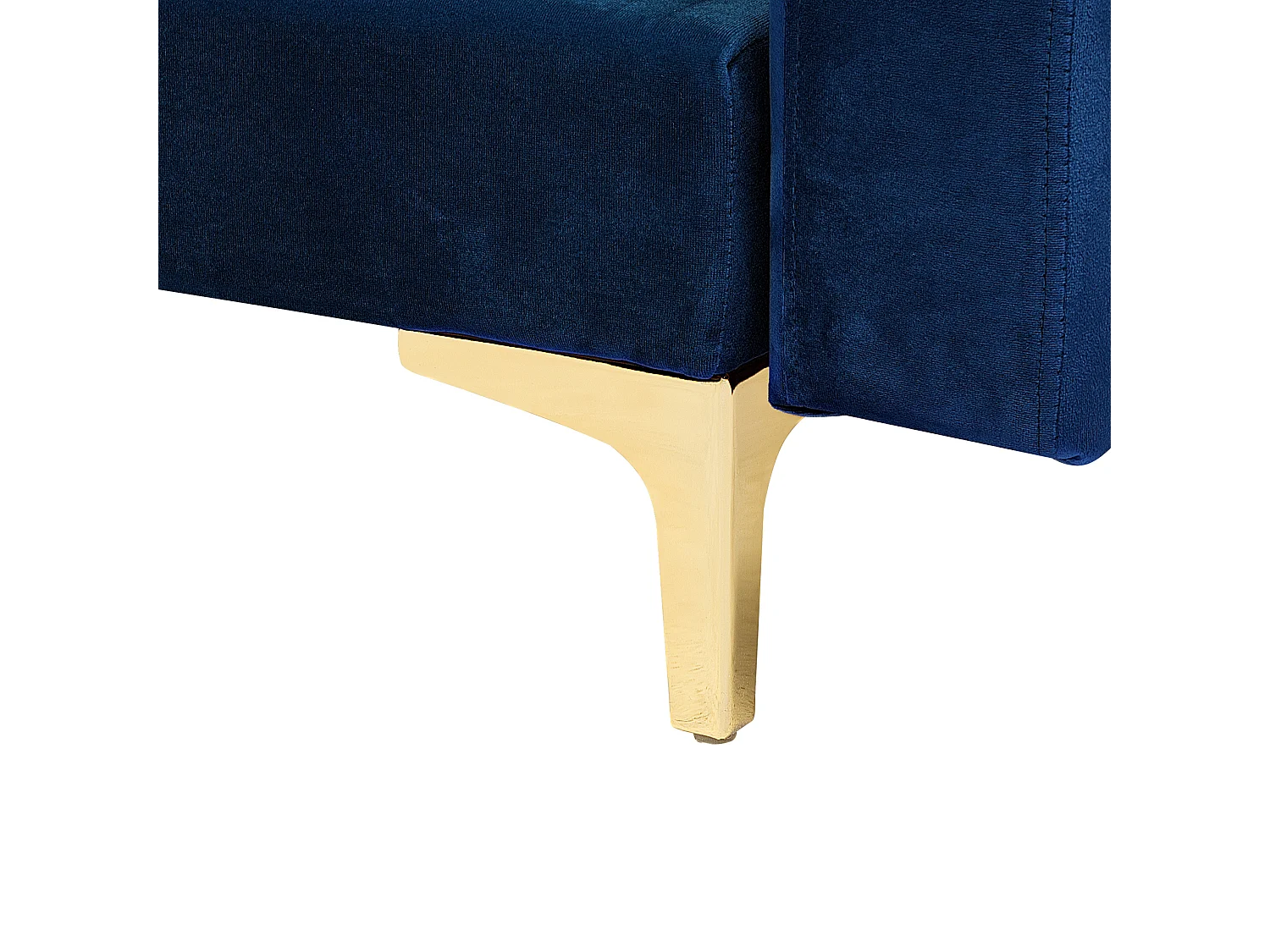 Modulaire U-vormige slaapbank ABERDEEN Fluweel Marineblauw Met ottomaan 6-zitter