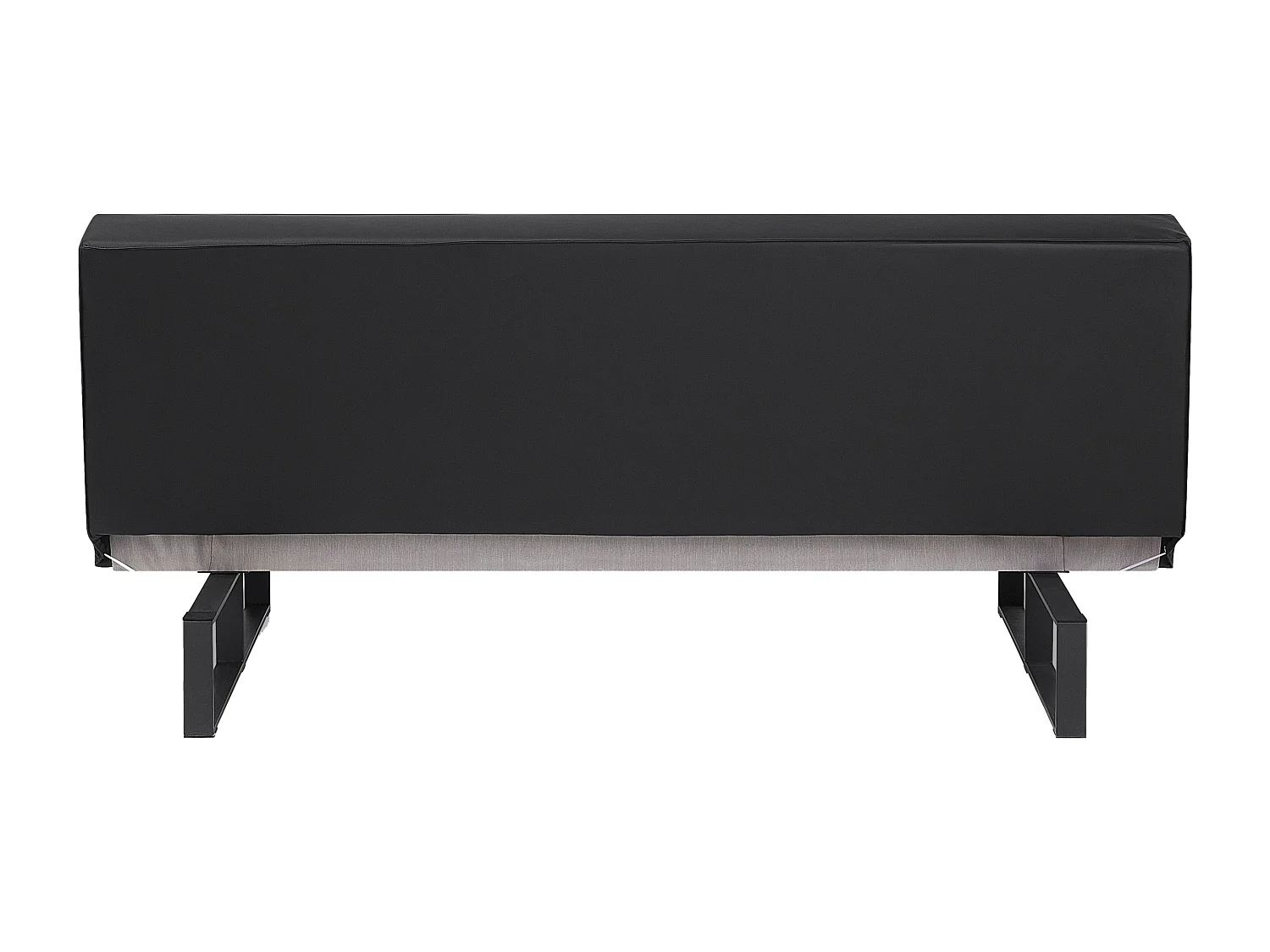 Slaapbank DERBY Kunstleer Zwart 3-zitter