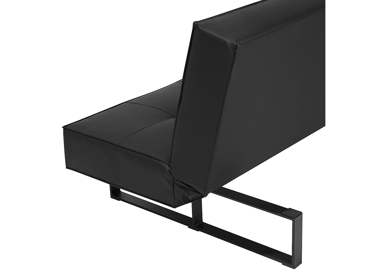 Slaapbank DERBY Kunstleer Zwart 3-zitter