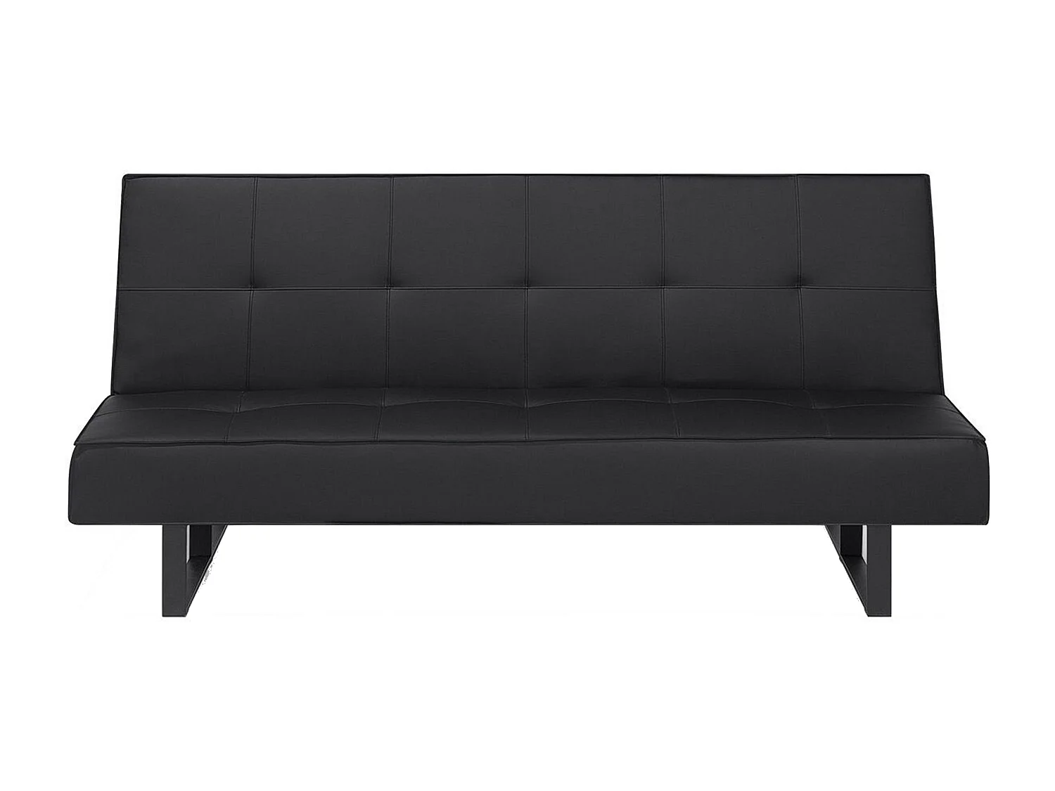 Sofá-cama DERBY Pele sintética Preto 3 lugares