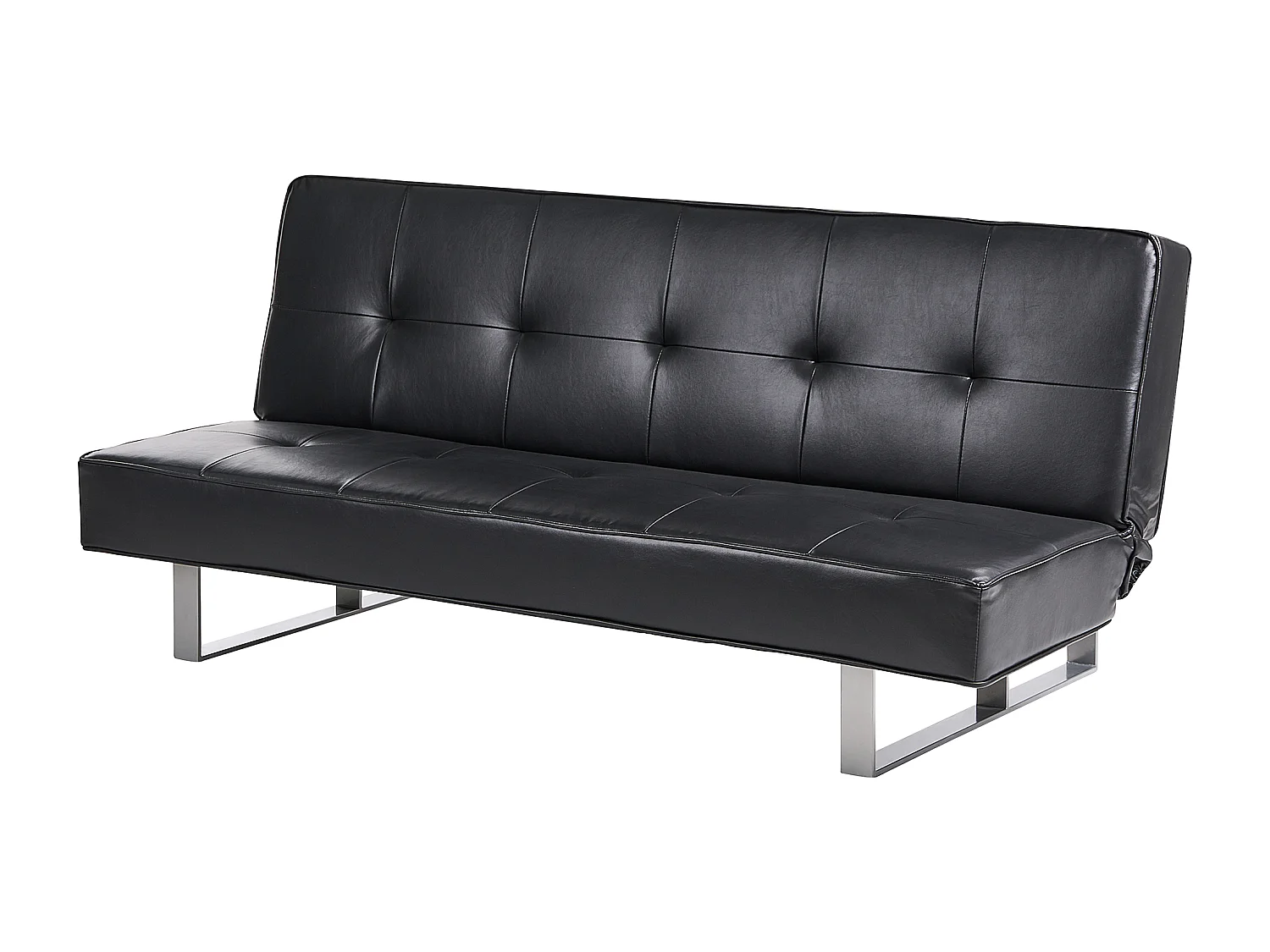 Canapé-lit 3 places DERBY Cuir PU Noir