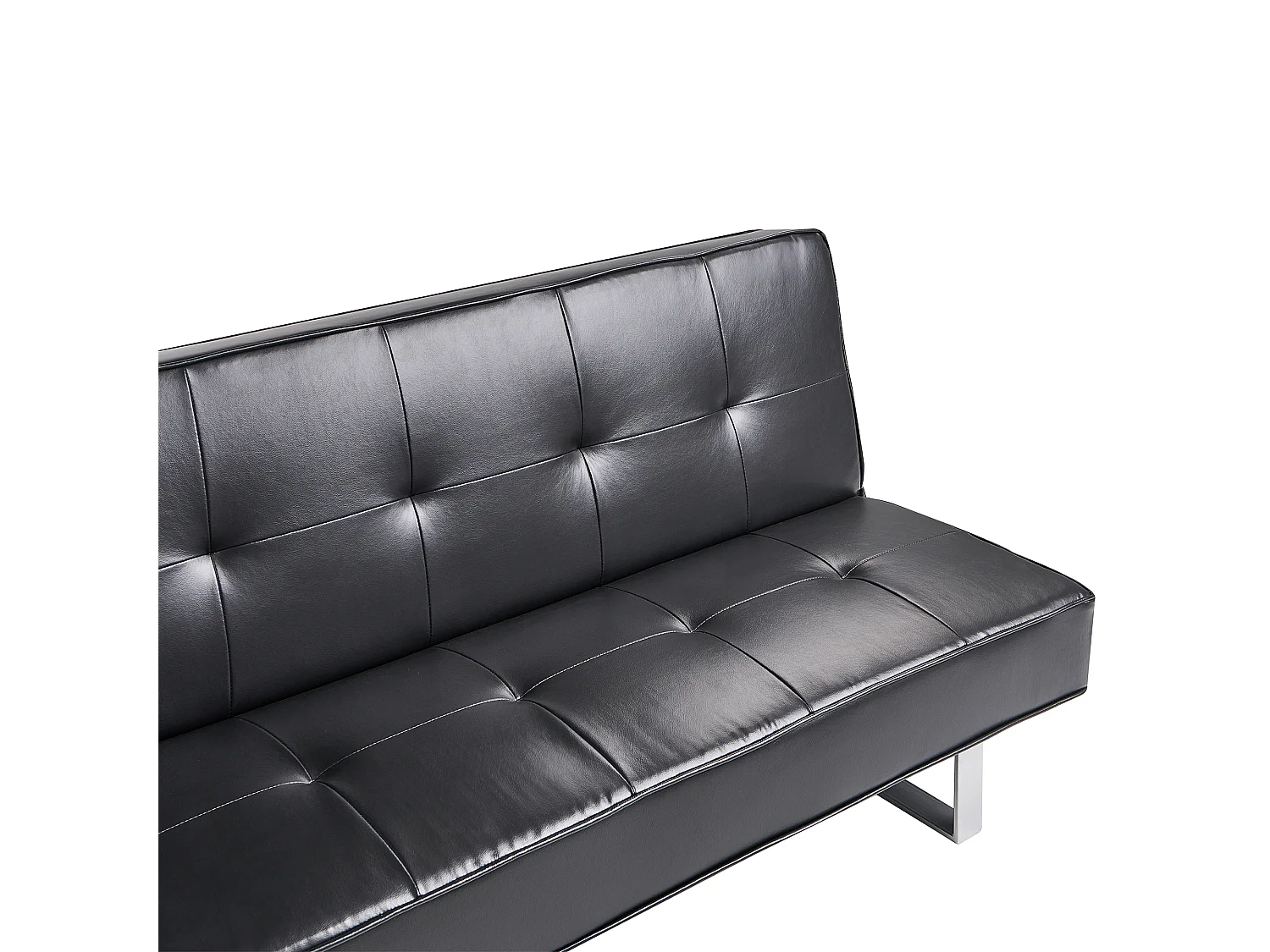 Canapé-lit 3 places DERBY Cuir PU Noir