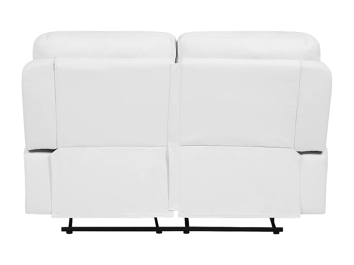 Verstellbarer 2er-Sitzer Kunstleder weiß Bergen