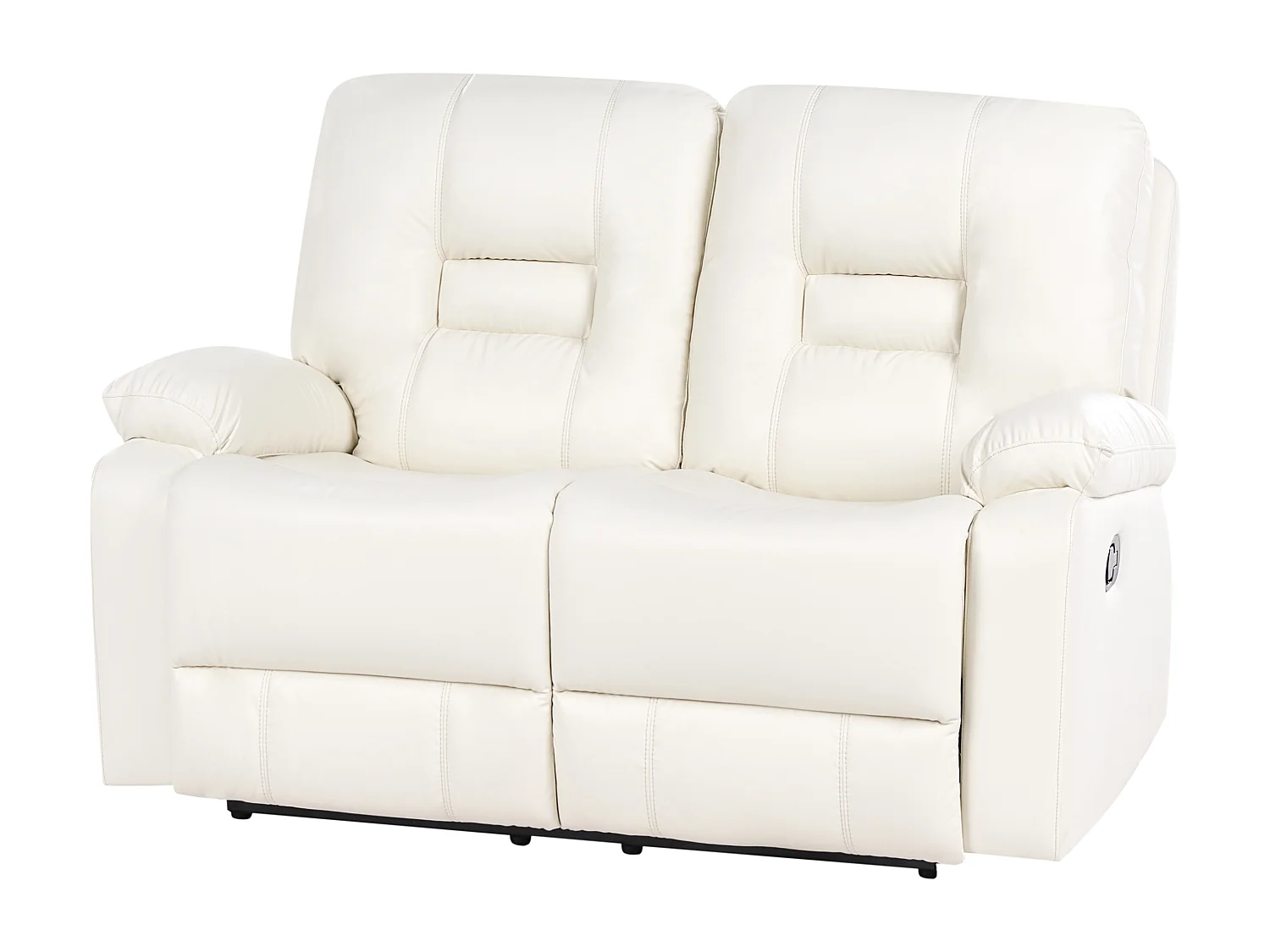 Canapé relax manuel 2 places BERGEN Cuir PU Blanc