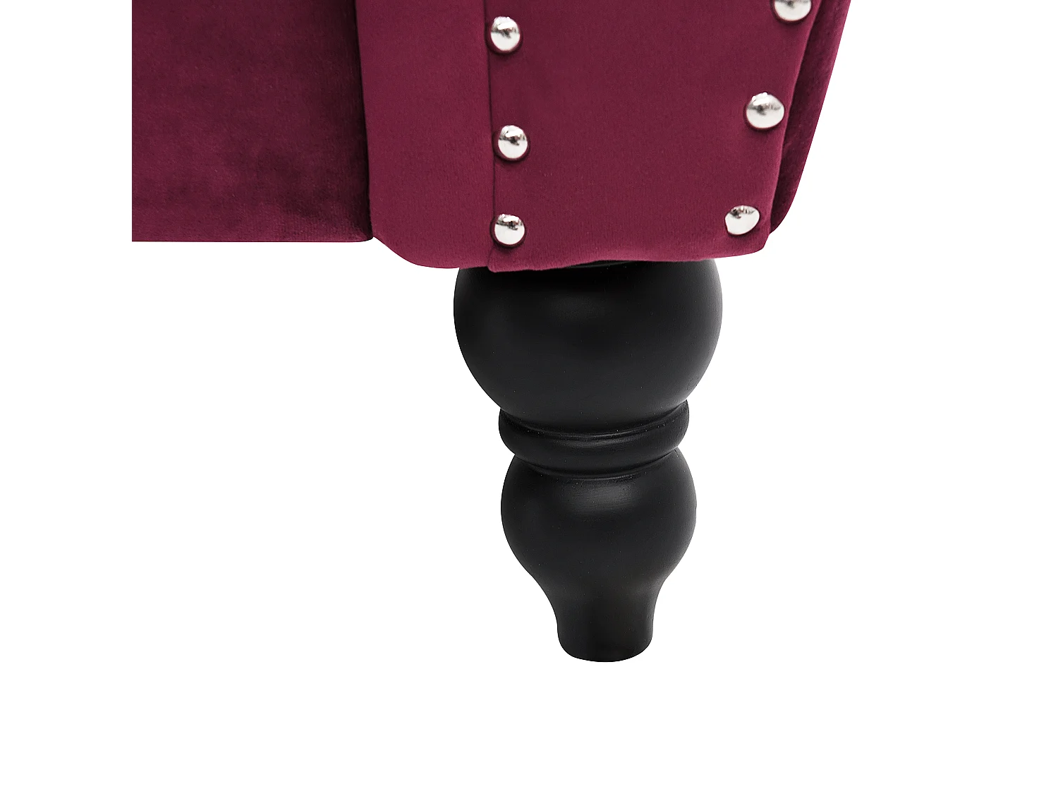 Canapé 2 places SKIEN Velours Rouge foncé