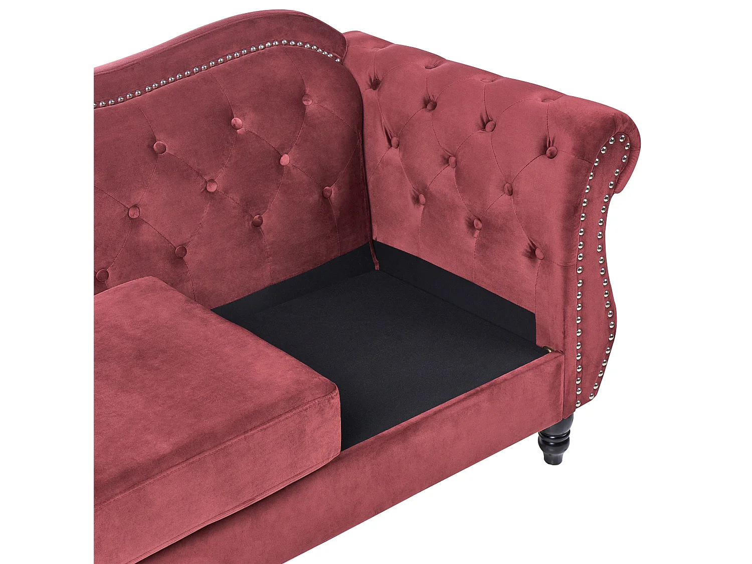 Bank SKIEN Fluweel Donkerrood 2-zitter