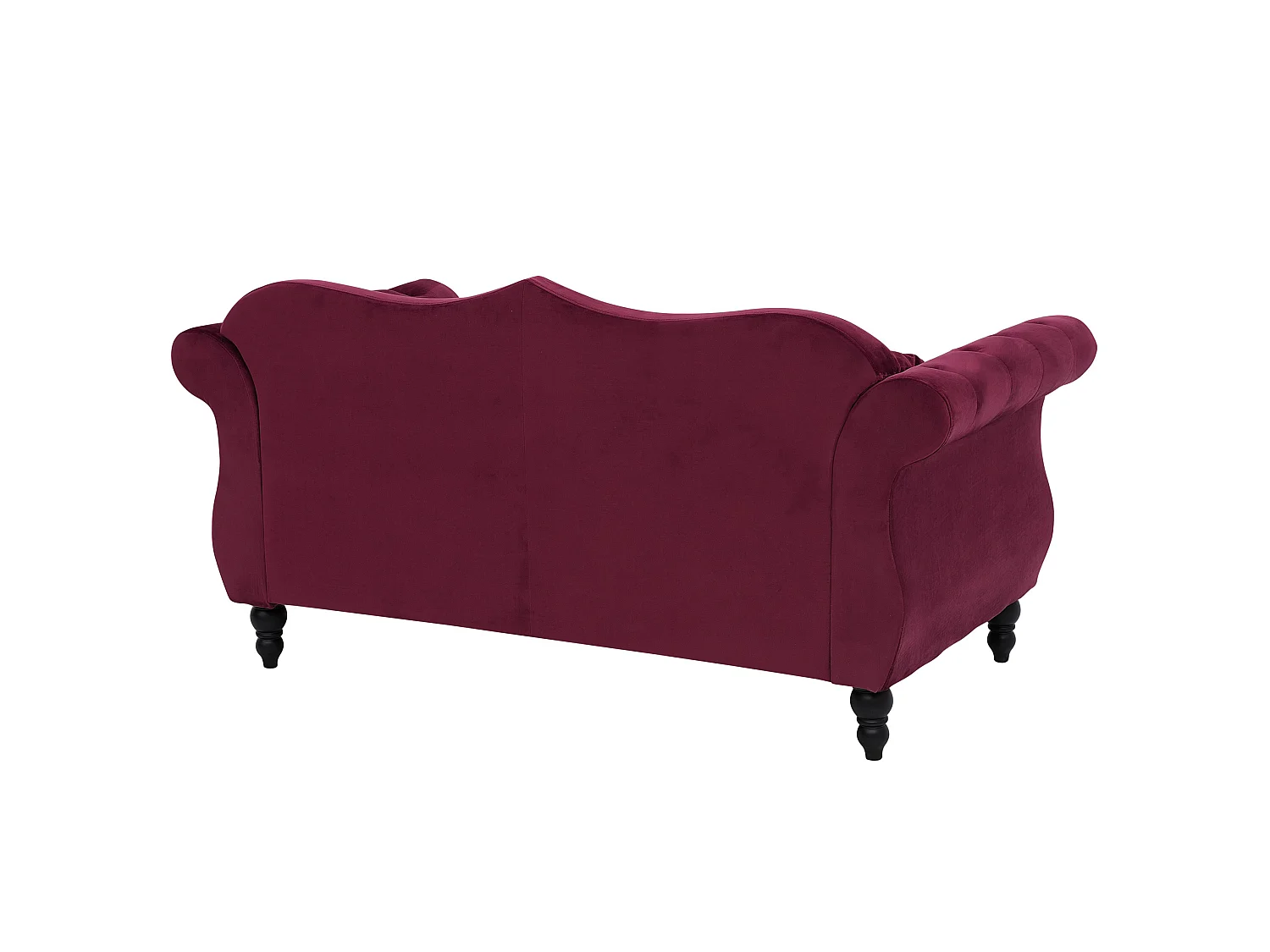Canapé SKIEN Velours Rouge foncé 2 places