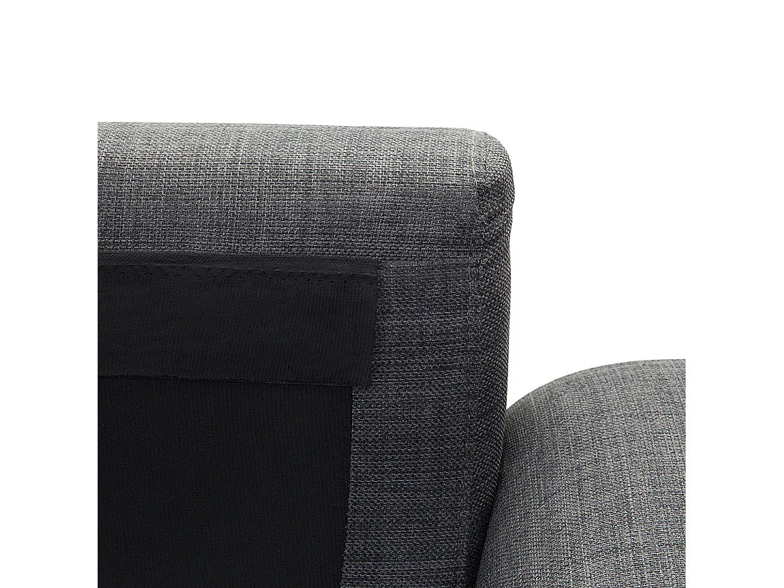 Hoekbank KIRUNA Stof Donkergrijs 4-zitter Rechterzijde