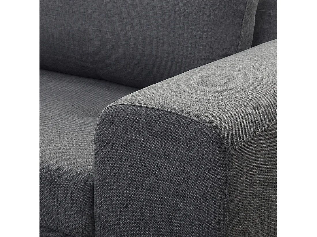 Hoekbank KIRUNA Stof Donkergrijs 4-zitter Rechterzijde