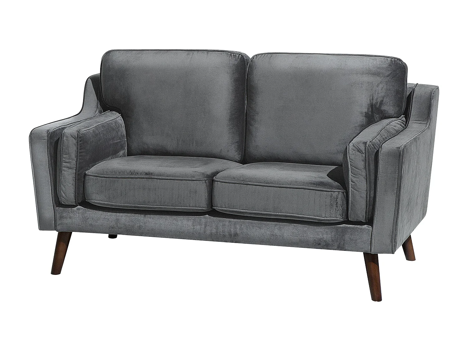 Canapé 2 places LOKKA Velours Gris foncé