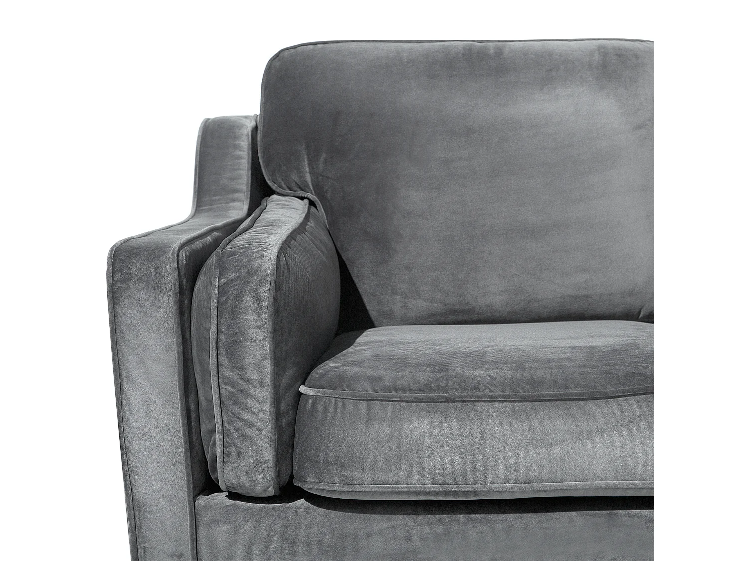 Canapé 2 places LOKKA Velours Gris foncé