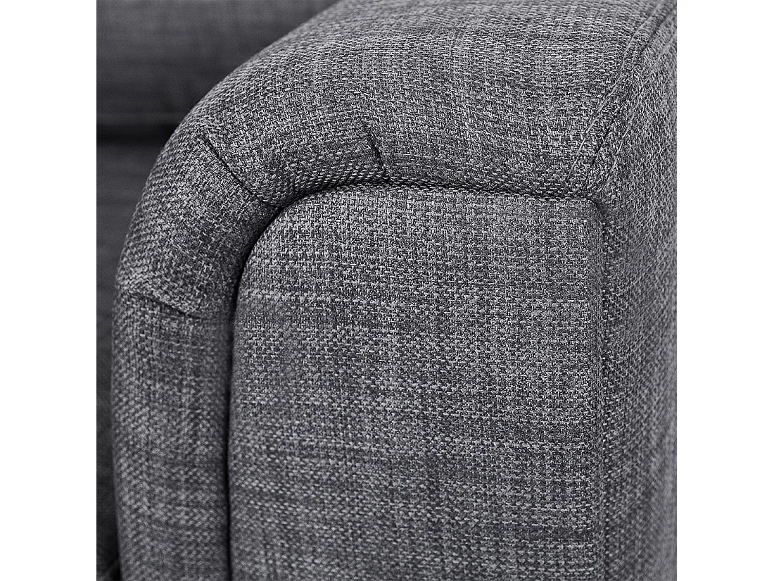 Hoekbank OSLO Stof Donkergrijs 4-zitter Linkerzijde
