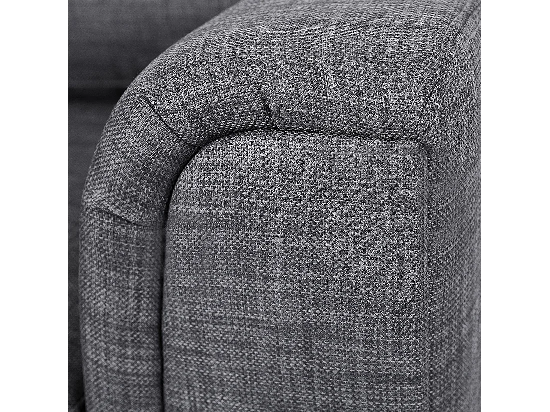 Hoekbank OSLO Stof Donkergrijs 4-zitter Linkerzijde
