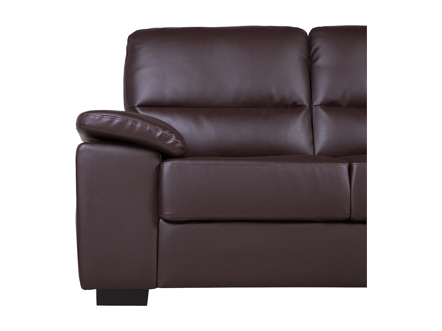 Canapé 2 places VOGAR Cuir PU Marron foncé