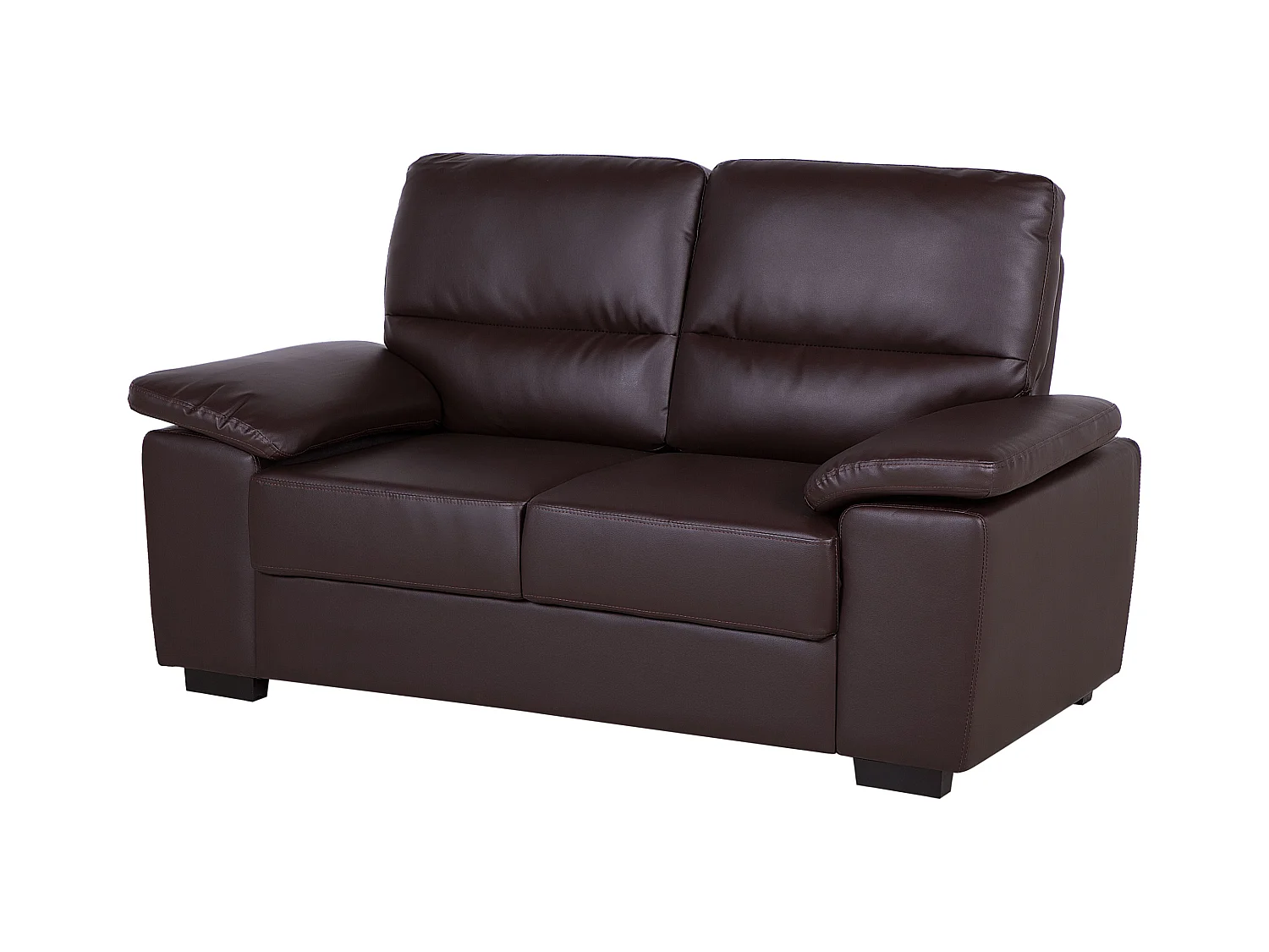 Canapé 2 places VOGAR Cuir PU Marron foncé