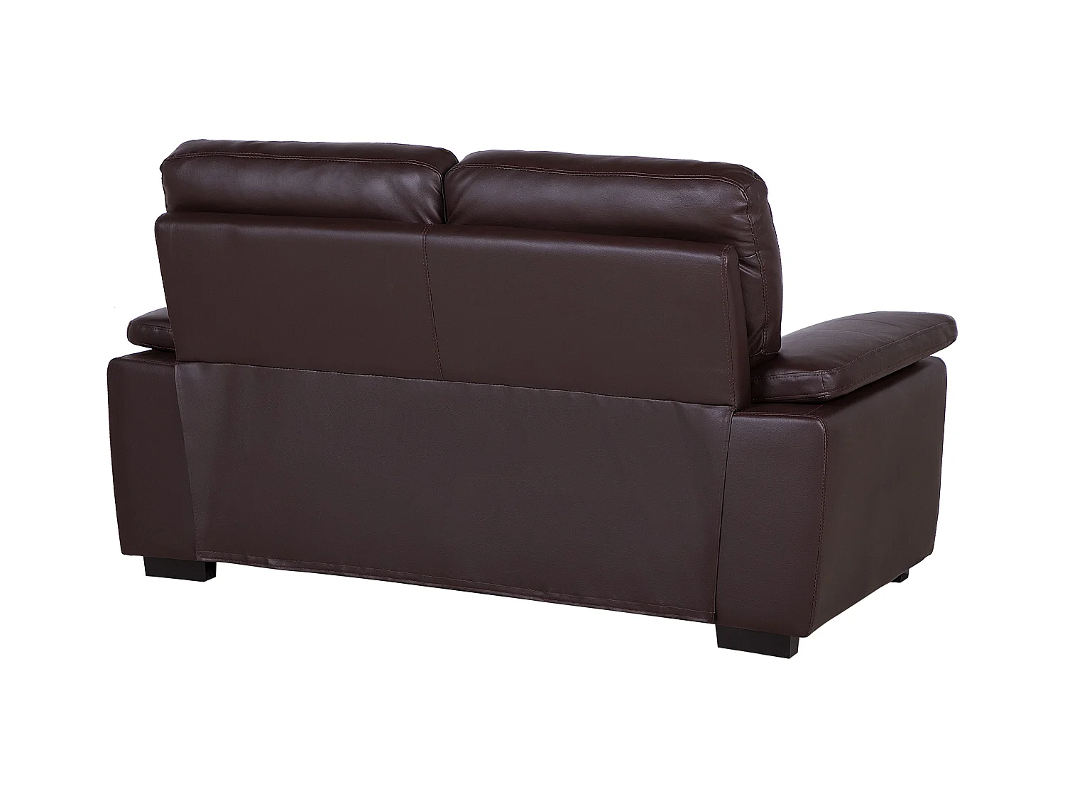 Canapé 2 places VOGAR Cuir PU Marron foncé