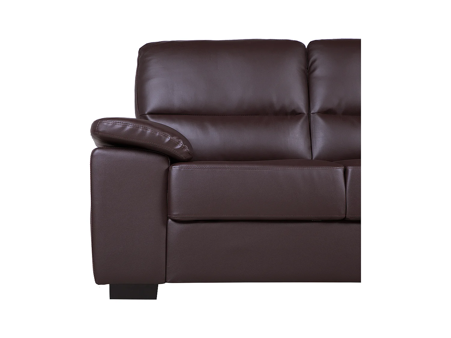 Canapé 2 places VOGAR Cuir PU Marron foncé