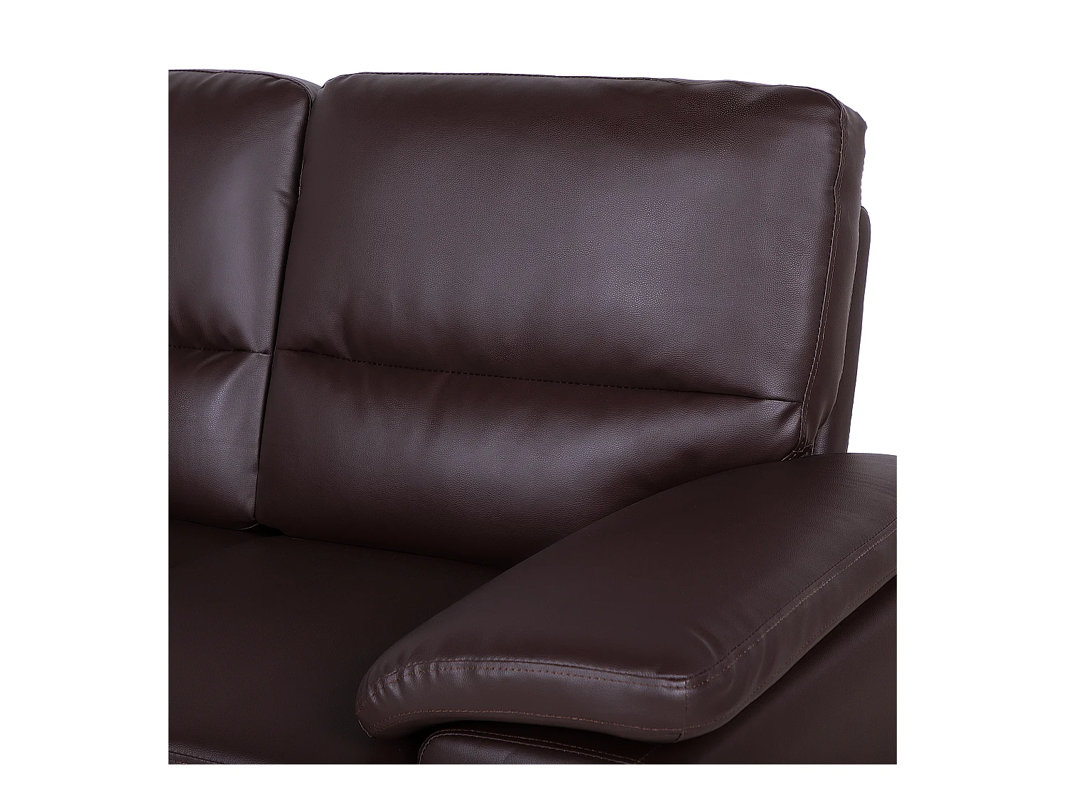Canapé 2 places VOGAR Cuir PU Marron foncé