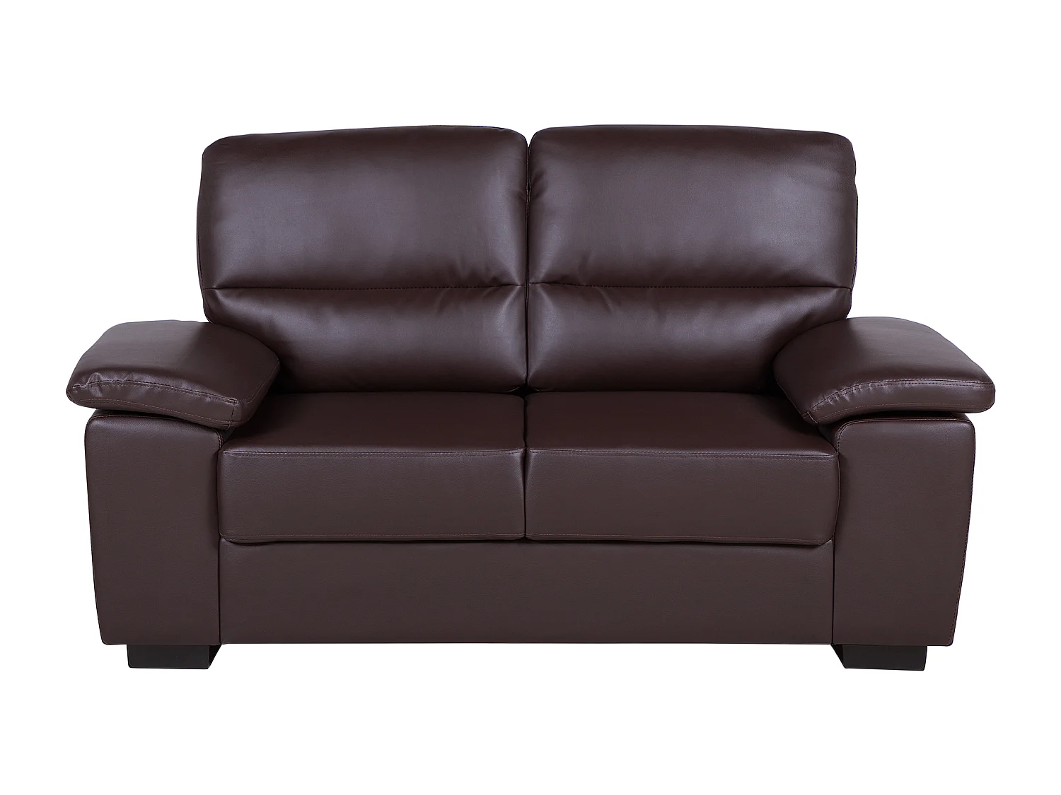 Bank VOGAR Kunstleer Donkerbruin 2-zitter