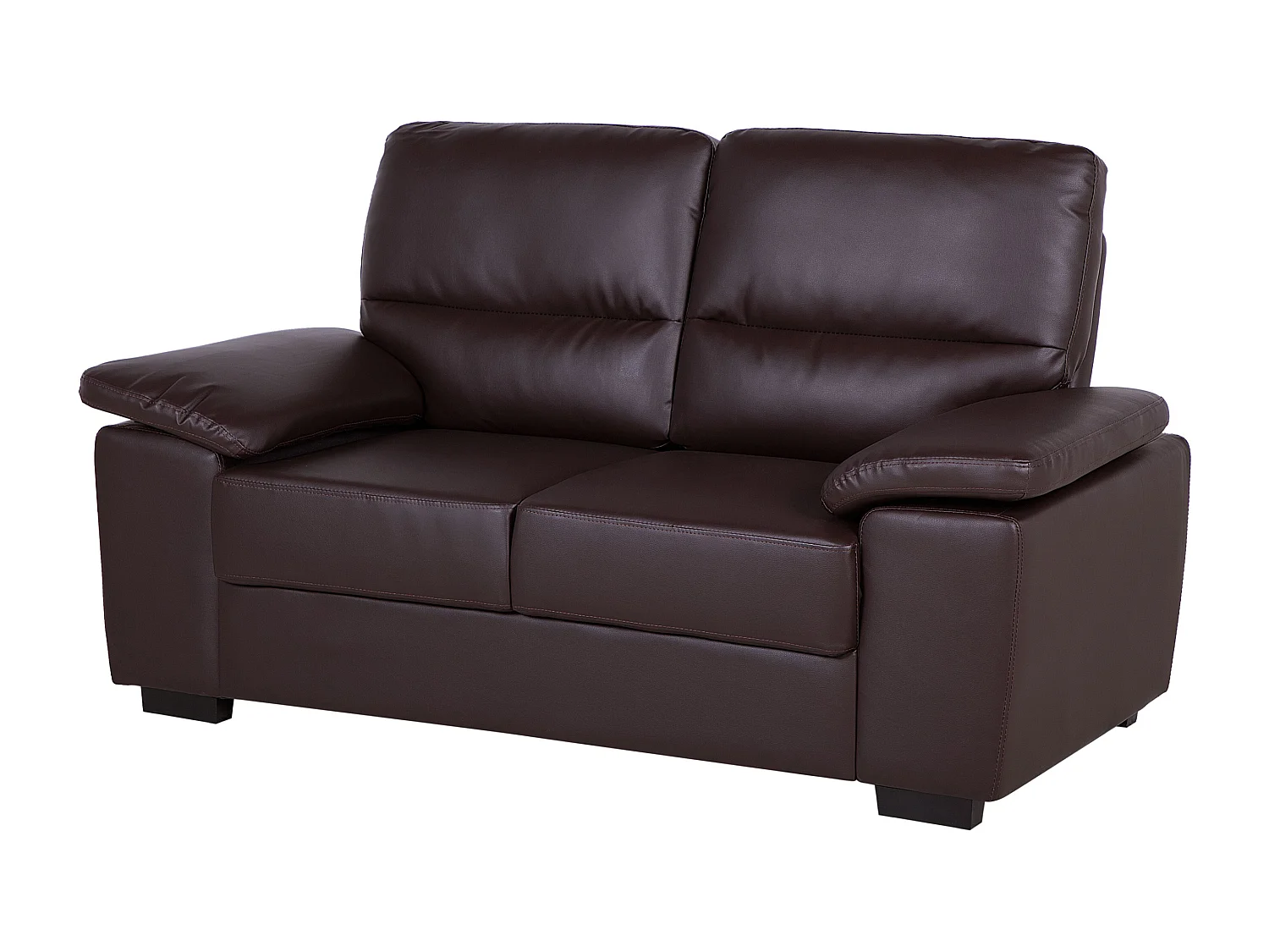 Bank VOGAR Kunstleer Donkerbruin 2-zitter