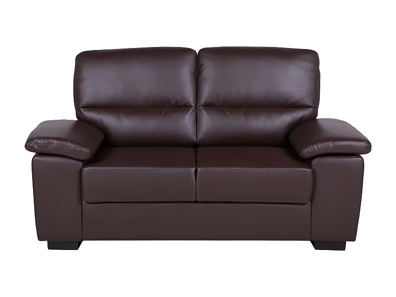 Bank VOGAR Kunstleer Donkerbruin 2-zitter