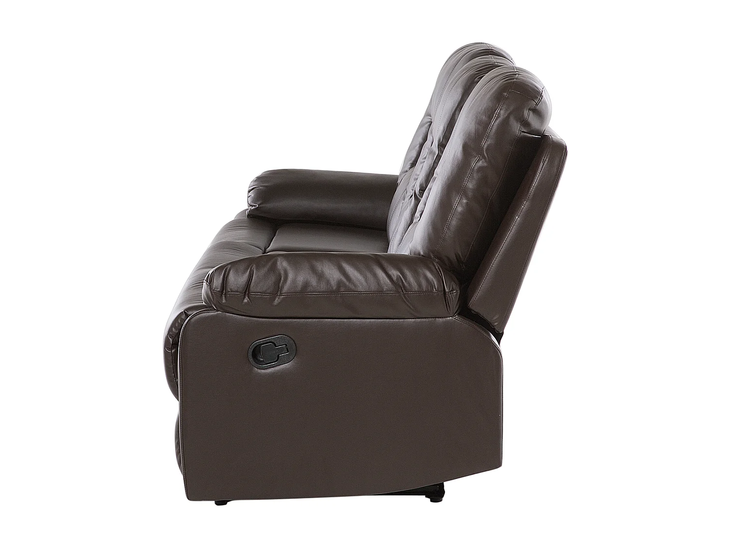 Canapé relax manuel 3 places BERGEN Cuir PU Marron