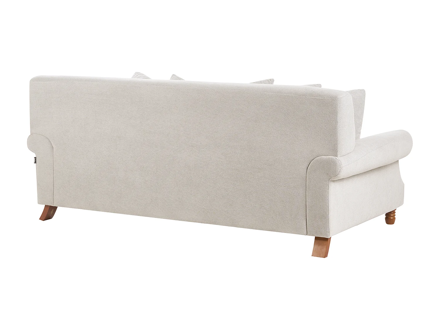 2-Sitzer Sofa Samt weiß mit mehreren Kissen Polstersofa Retro-Stil Eike