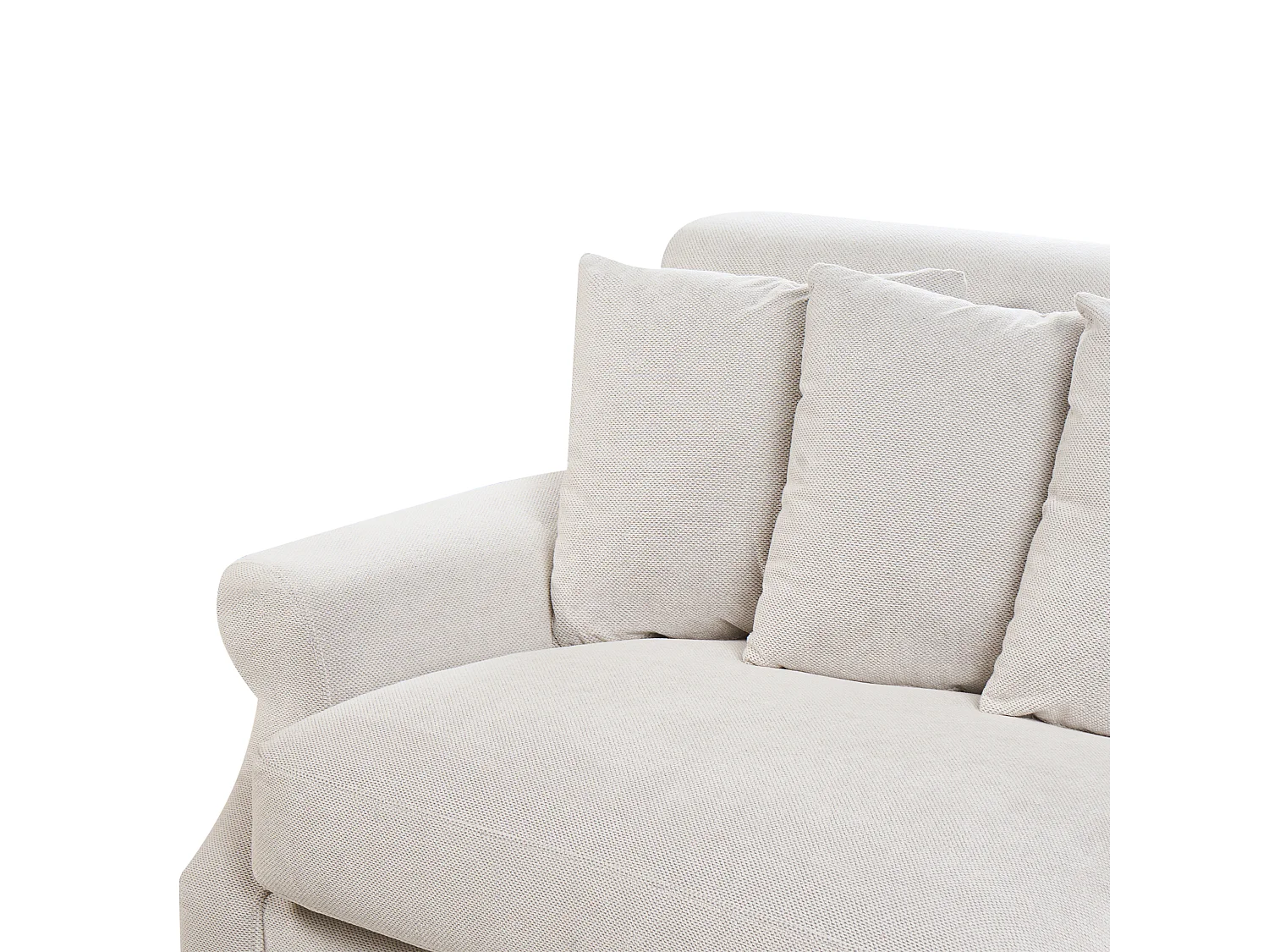 Canapé 2 places EIKE Tissu Blanc cassé