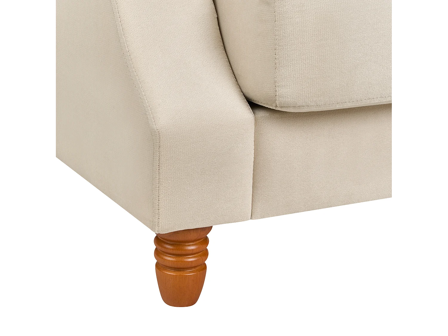 Canapé 2 places EIKE Tissu Blanc cassé