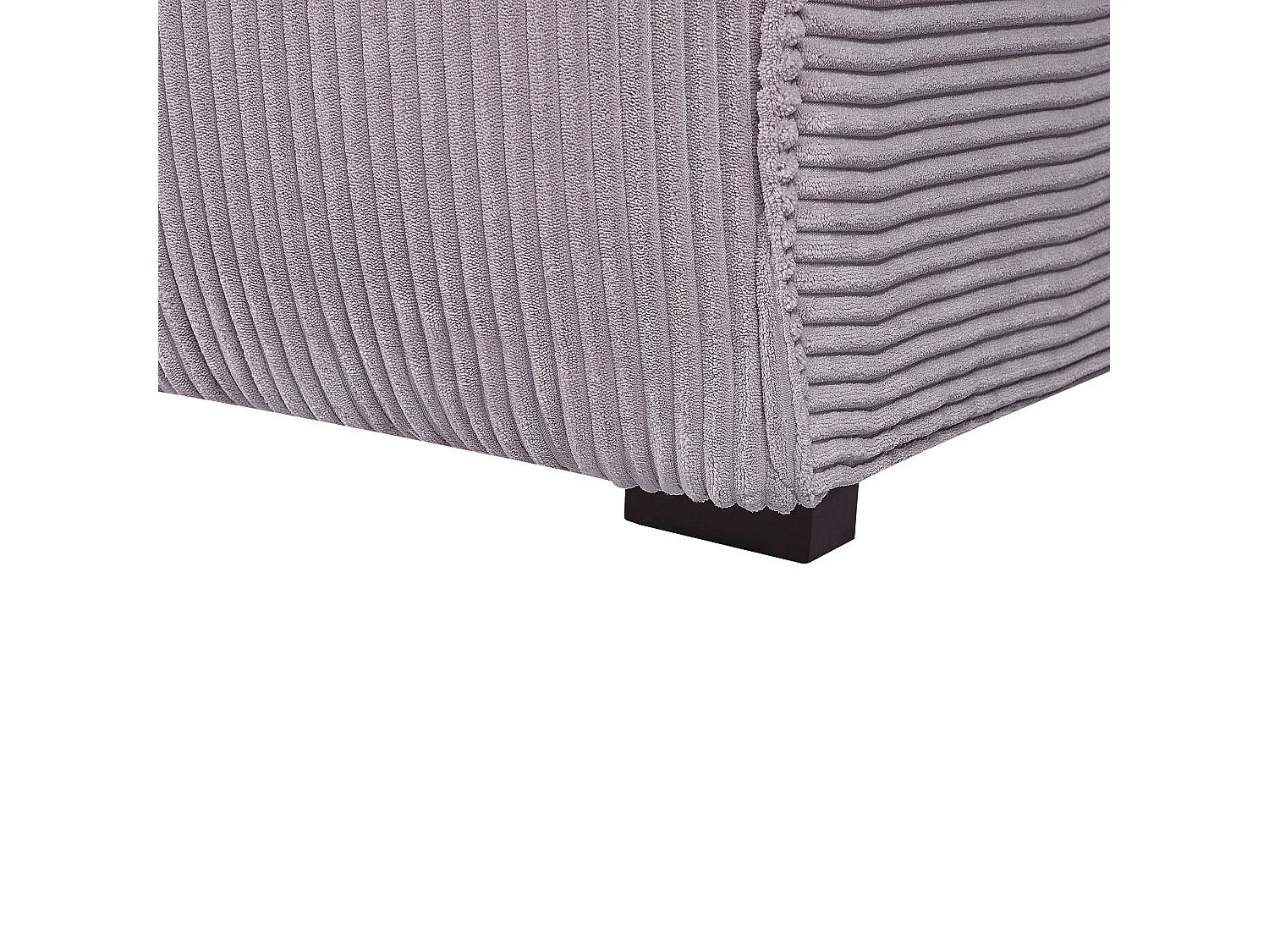 Modernes Ecksofa in Grau mit 3 Zierkissen mit Cordbezug Eckcouch Dolva