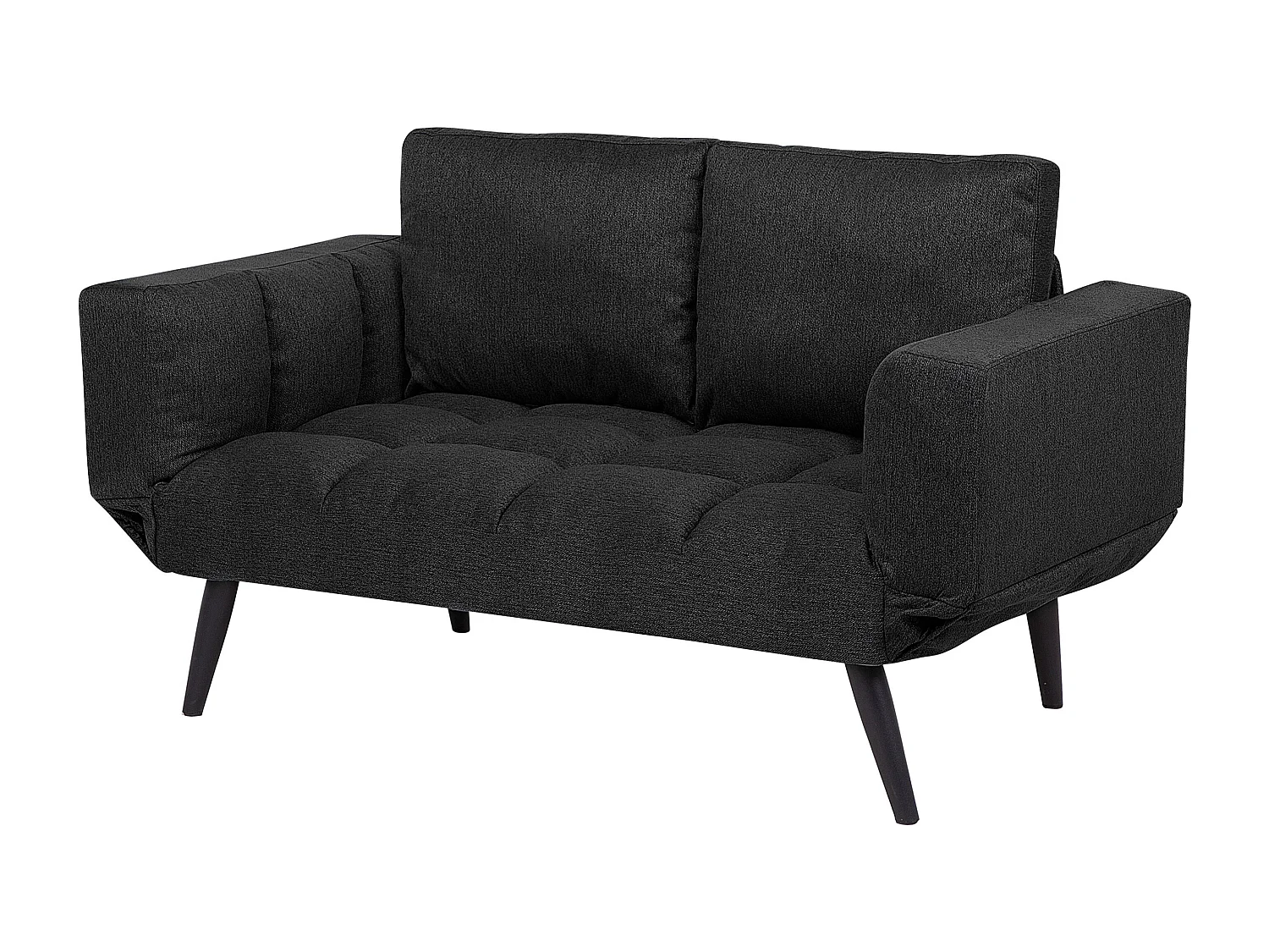 Sofa rozkładana BREKKE Czarny dla 2 osób