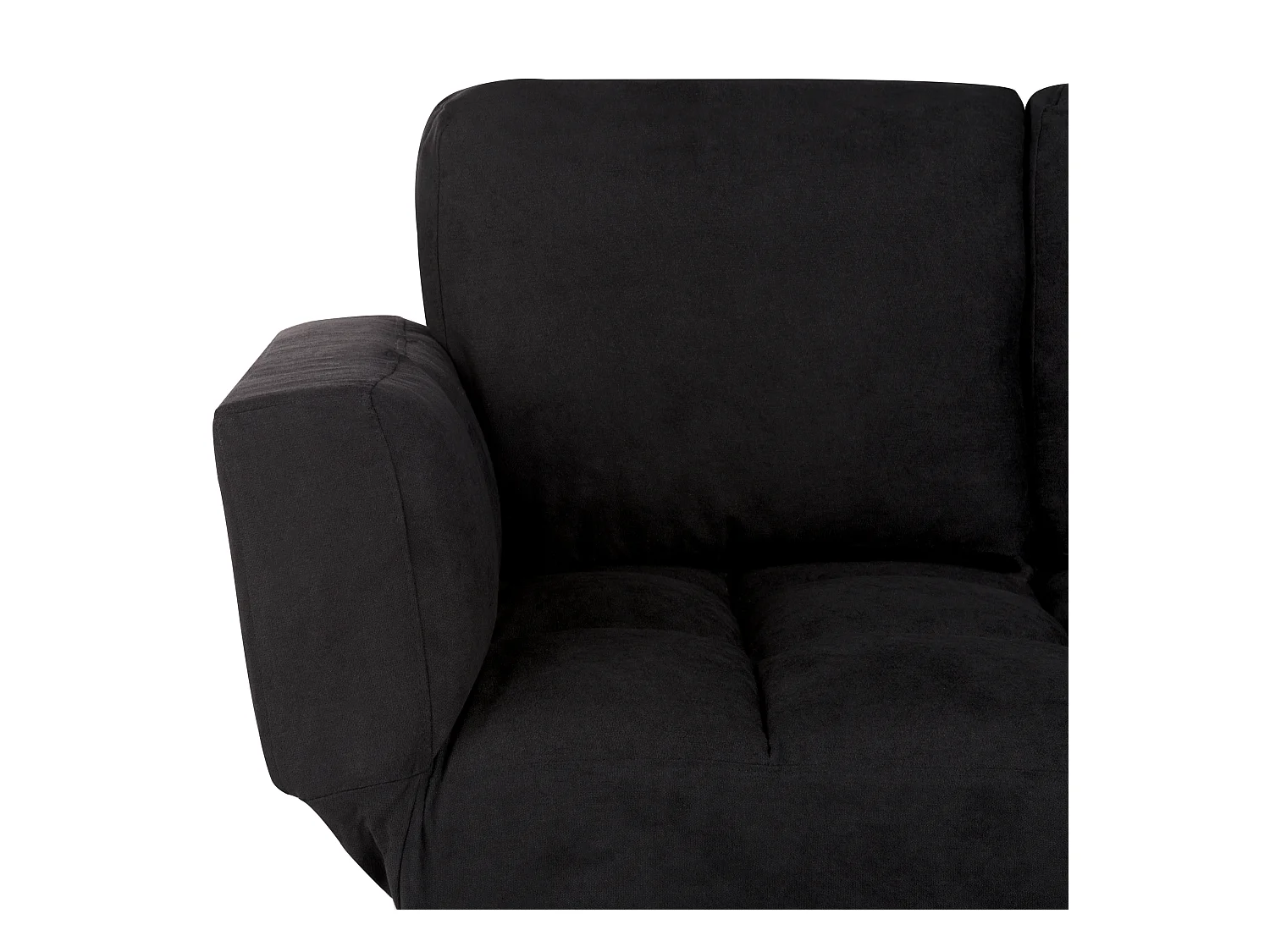 Canapé-lit 2 places BREKKE Tissu Noir