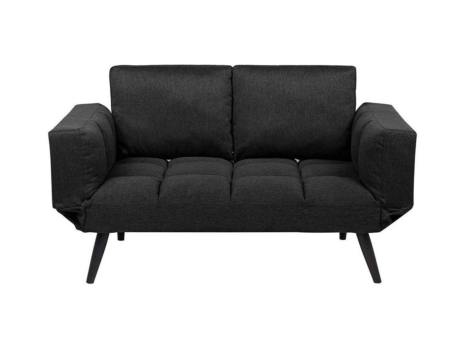 Canapé-lit 2 places BREKKE Tissu Noir
