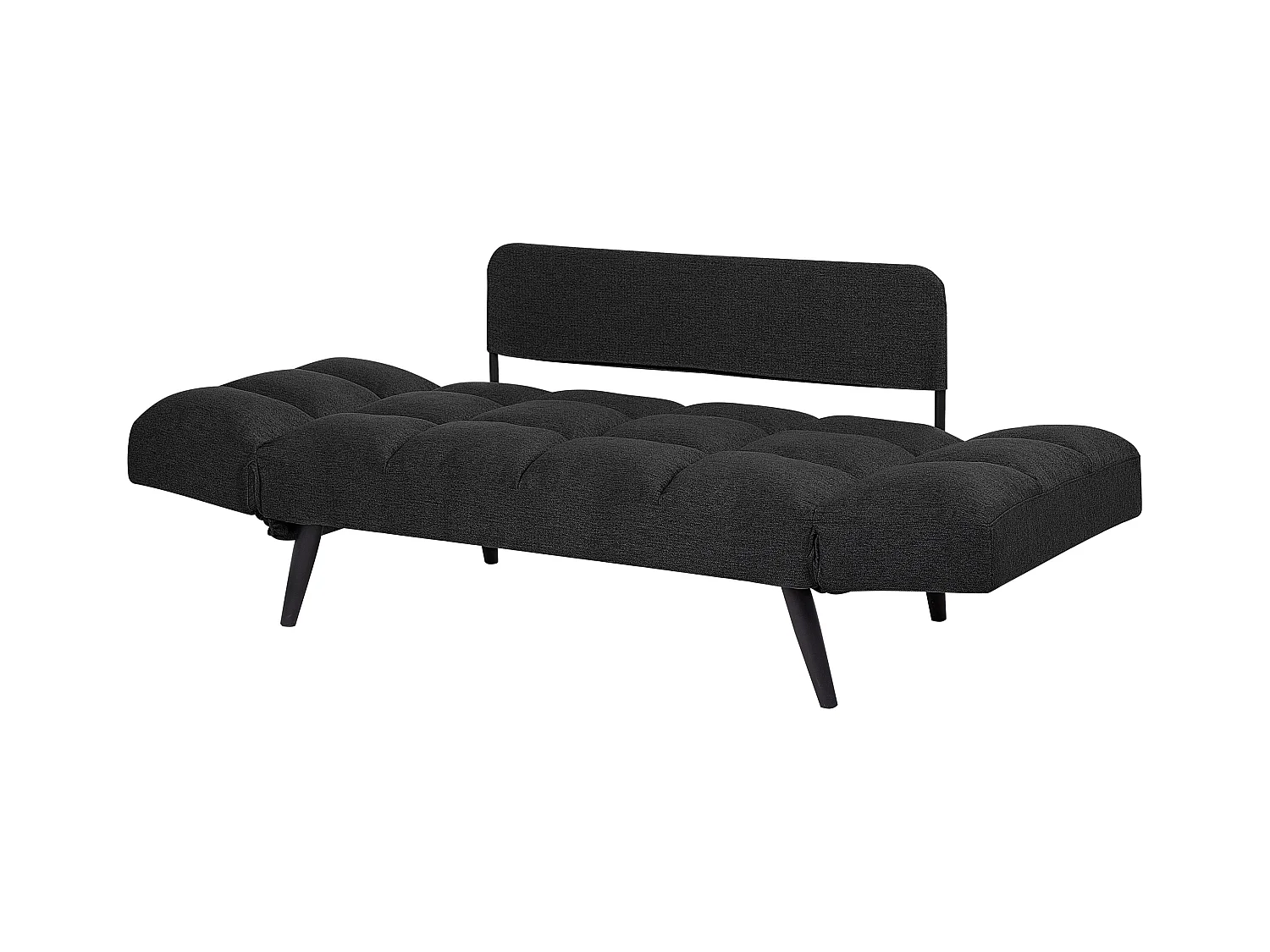 Canapé-lit 2 places BREKKE Tissu Noir