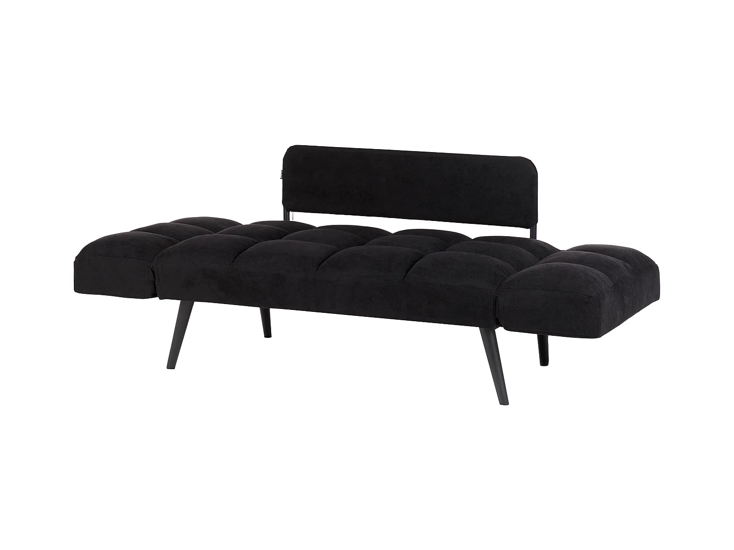 Canapé-lit 2 places BREKKE Tissu Noir