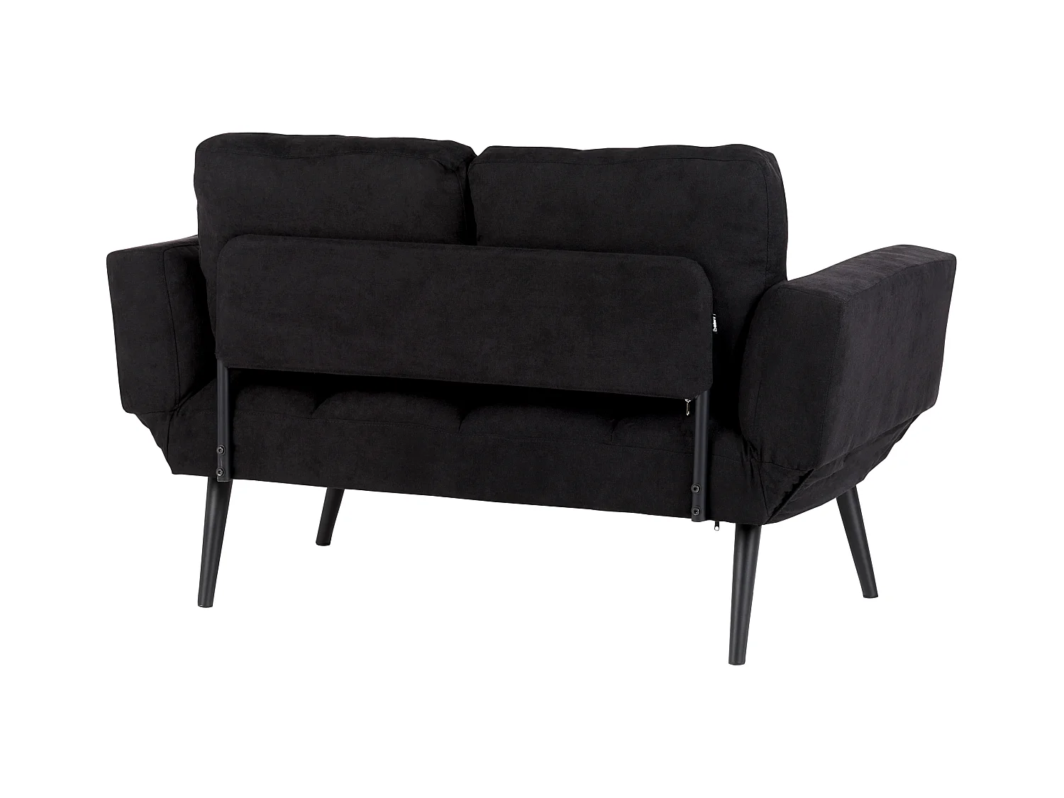 Canapé-lit 2 places BREKKE Tissu Noir